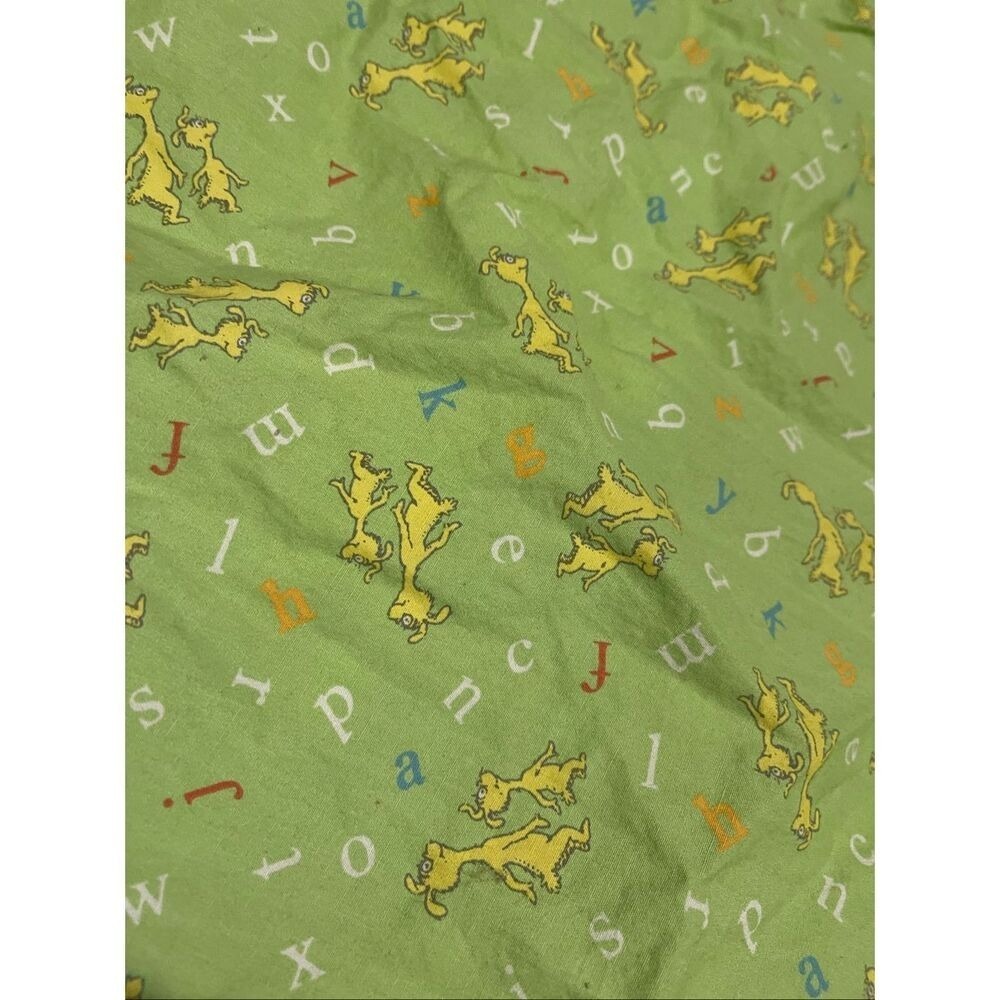 Dr.Seuss Nursery Fitted Green Crib Sheet for mattress  by Trend Lab